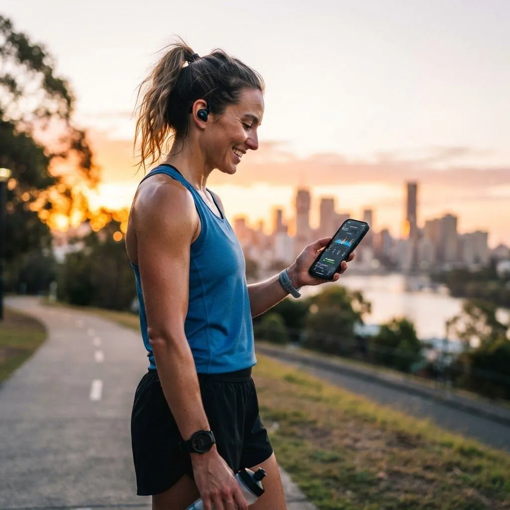 Social media campaign image example created with Nano Banana 2 Lite for a fitness app launch